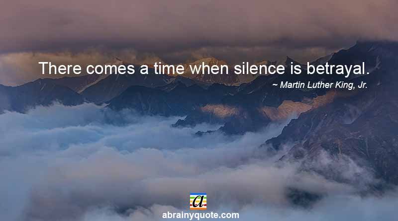 Martin Luther King, Jr. on Silence and Time