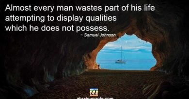 Samuel Johnson Quotes on Displaying Qualities