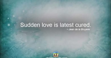 Jean de la Bruyere Quotes on Sudden Love