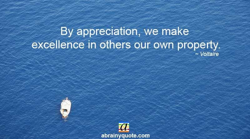 Voltaire Quotes on Appreciation and Excellence