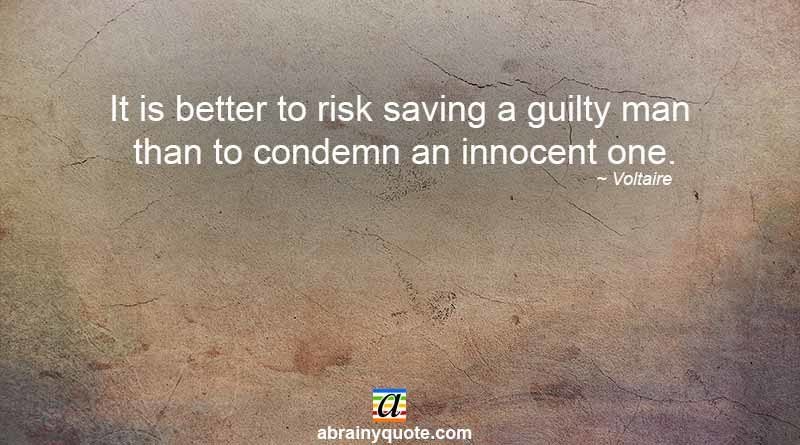 Voltaire Quotes on Guilty Man and Innocent Man