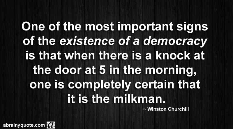 Winston Churchill Quotes on Democracy and Milkman