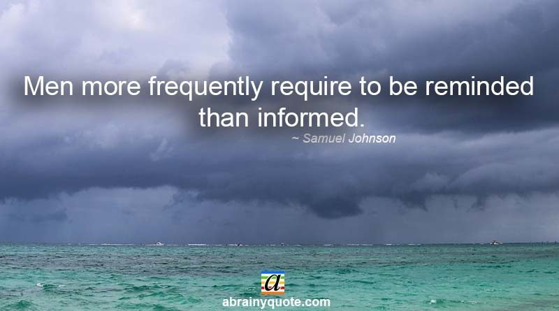 Samuel Johnson Quotes on Men and Inspiration