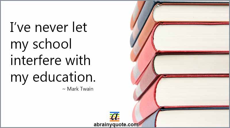 Mark Twain Quotes on School and Education