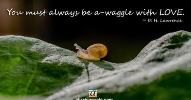 D. H. Lawrence Quotes on Being a Waggle