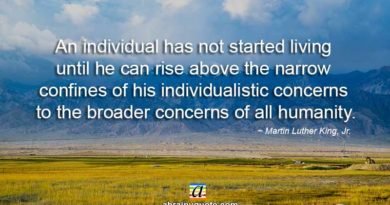 Martin Luther King, Jr. Quotes on Individualistic Concerns