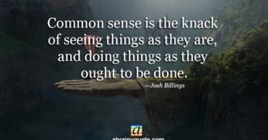 Josh Billings Quotes on Common Sense