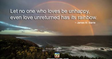 James M. Barrie on Relation Between Love and Rainbow