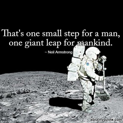 Neil Armstrong Quotes on Giant Leap for Mankind