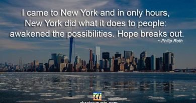 Philip Roth Quotes on New York and Possibilities
