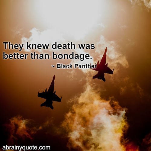Black Panther Quotes on Death and Bondage