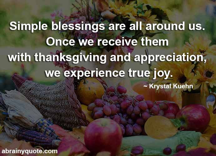 Krystal Kuehn Quotes on Thanksgiving and Appreciation