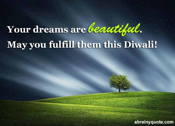 Diwali Message on Dreams are Beautiful