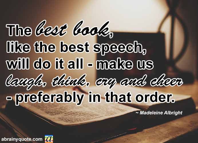 Madeleine Albright Quotes on Definition of the Best Book