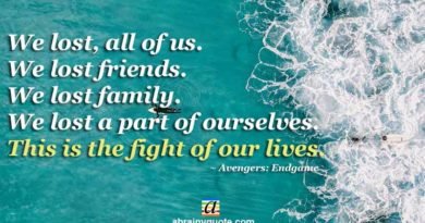 Avengers: Endgame Quotes on We Lost Friends