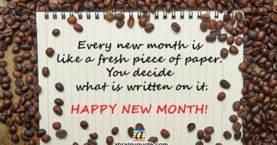 New Month Quotes on a Fresh Piece of Paper