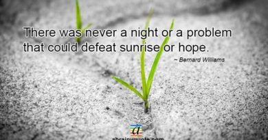 Bernard Williams Quotes on Sunrise or Hope