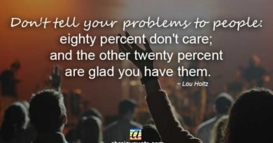 Lou Holtz Quotes on People and Problems