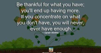 Oprah Winfrey Quotes on Being Thankful