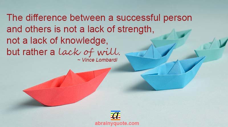 Vince Lombardi Quotes on Becoming a Successful Person - abrainyquote