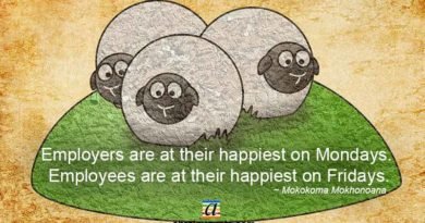 Mokokoma Mokhonoana Quotes on Employees and Fridays