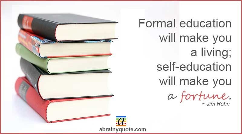 Jim Rohn Quotes on Formal Education