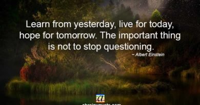 Albert Einstein Quotes on Yesterday, Today and Tomorrow