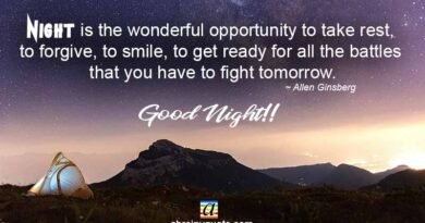 Goodnight Quotes on a Wonderful Opportunity