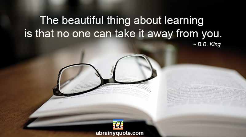 B.B. King Quotes on Learning and its Beauty