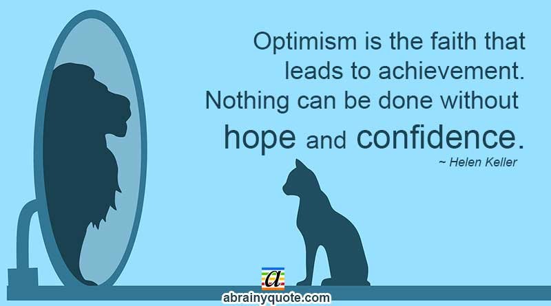 Helen Keller Quotes on Optimism and Confidence