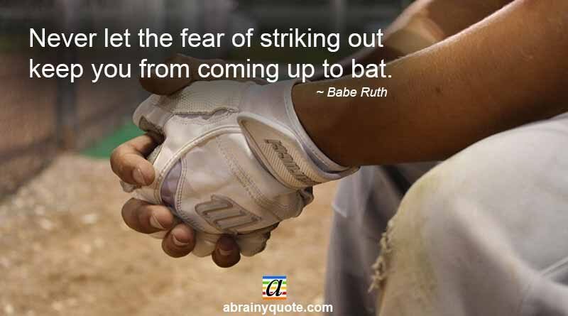 Baseball Quotes by Babe Ruth on Striking Out