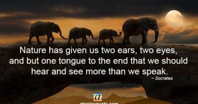 Socrates Quotes on Two ears, Two eyes, One Tongue